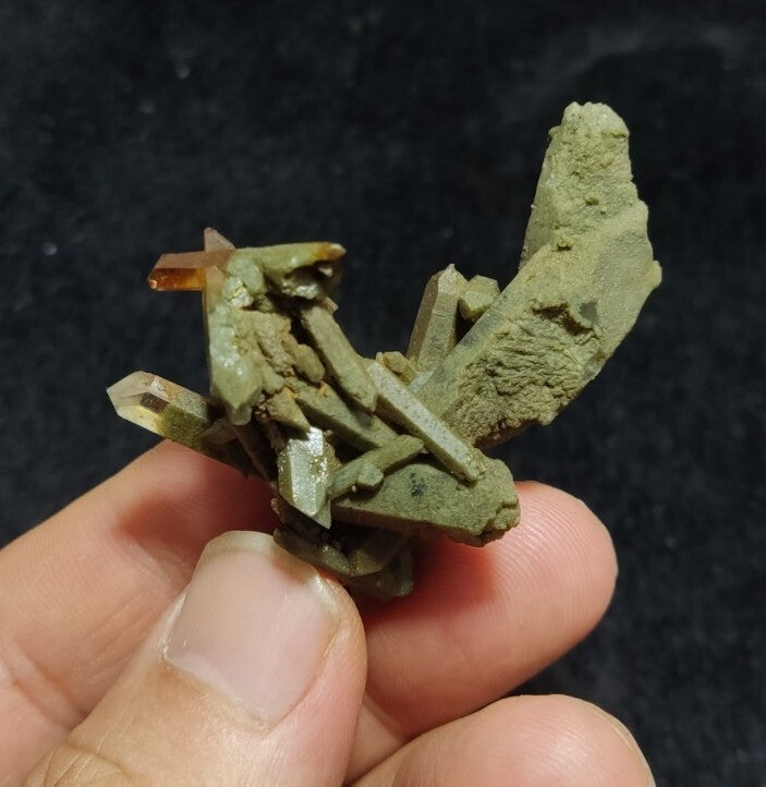 Beautiful Chlorite Quartz Cluster 17 grams