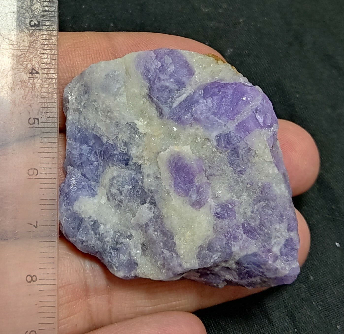 An amazing specimen of hackmanite on matrix highly Tenebrescent 58 grams