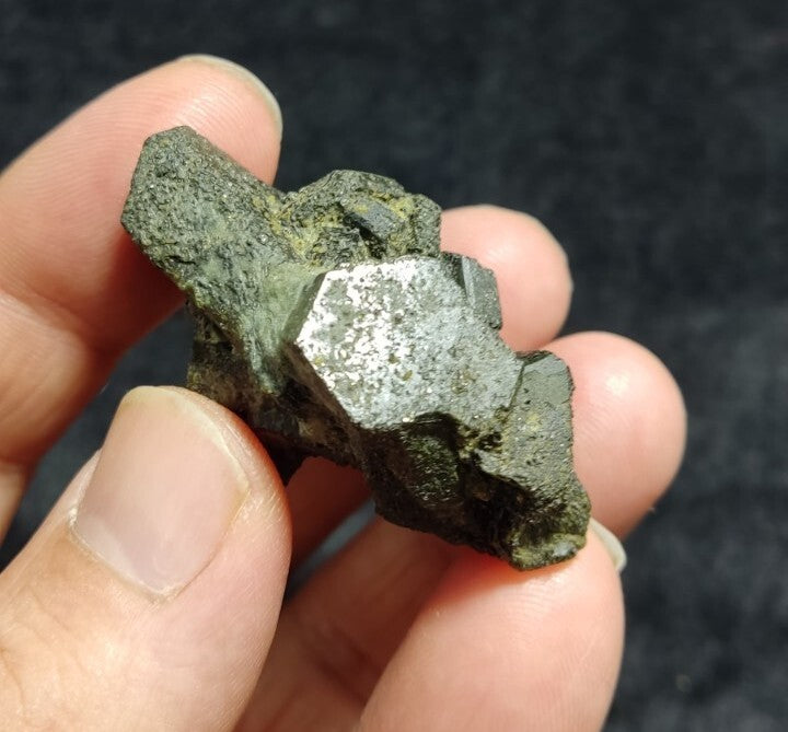 Dark Green Lusterous Epidote Crystal 44 grams