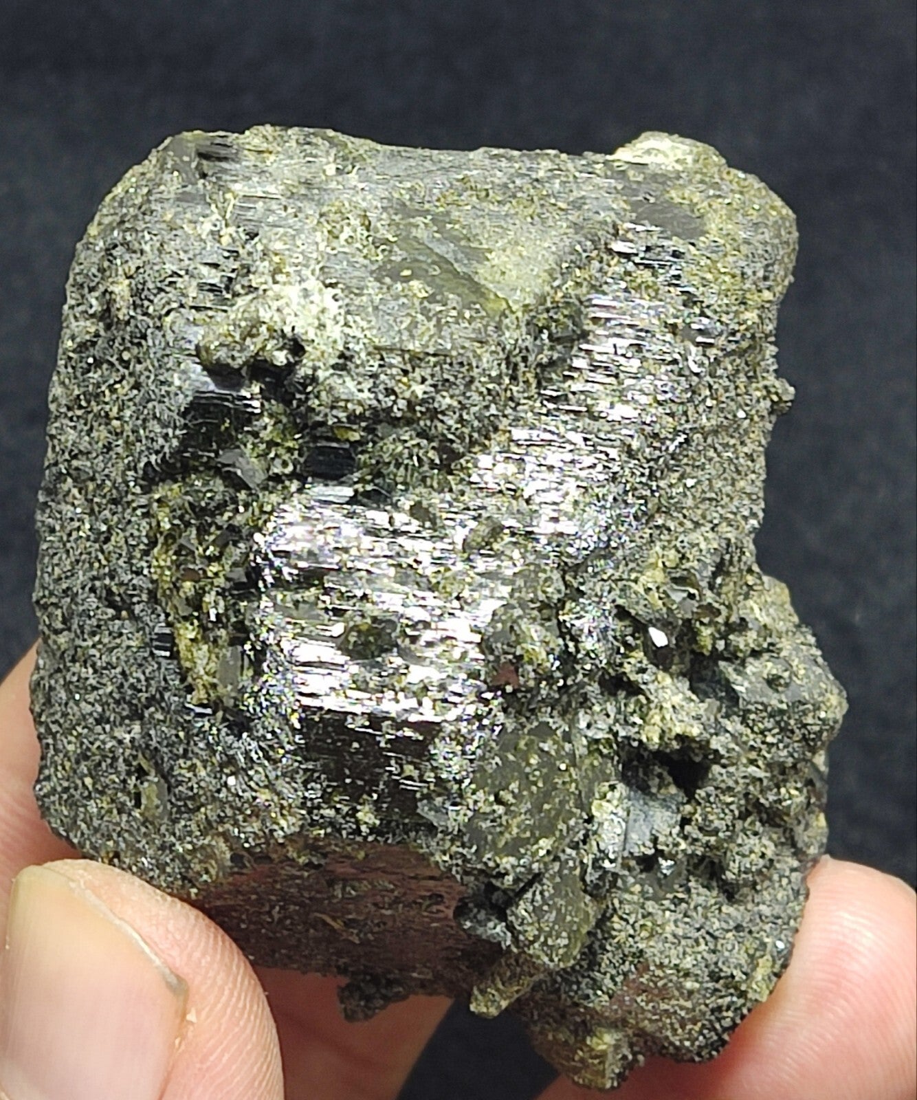 An Aesthetic Natural terminated epidote crystal specimen 224 grams