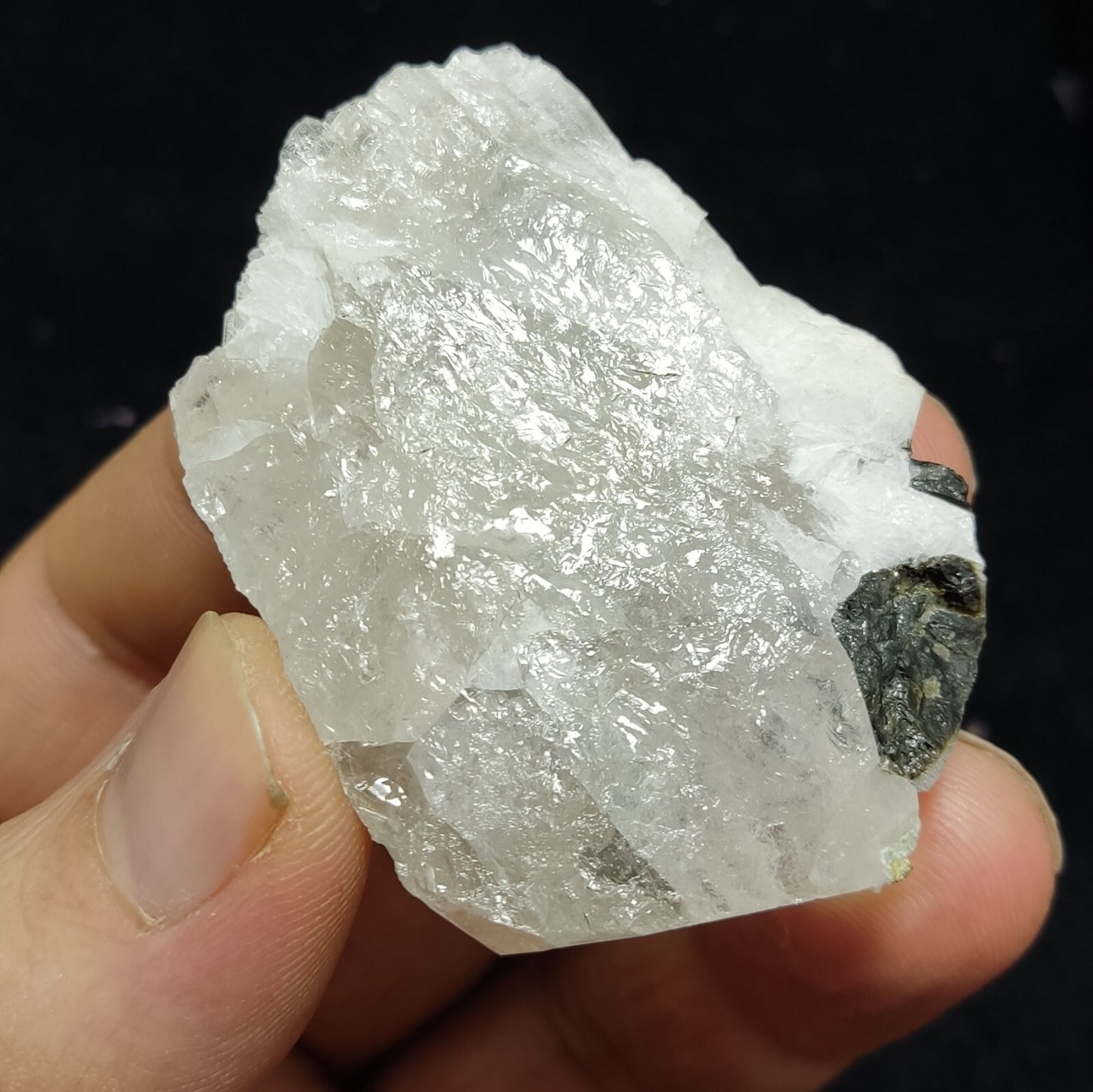 An Aesthetic Naturally terminated green tip tourmaline on matrix 48 grams