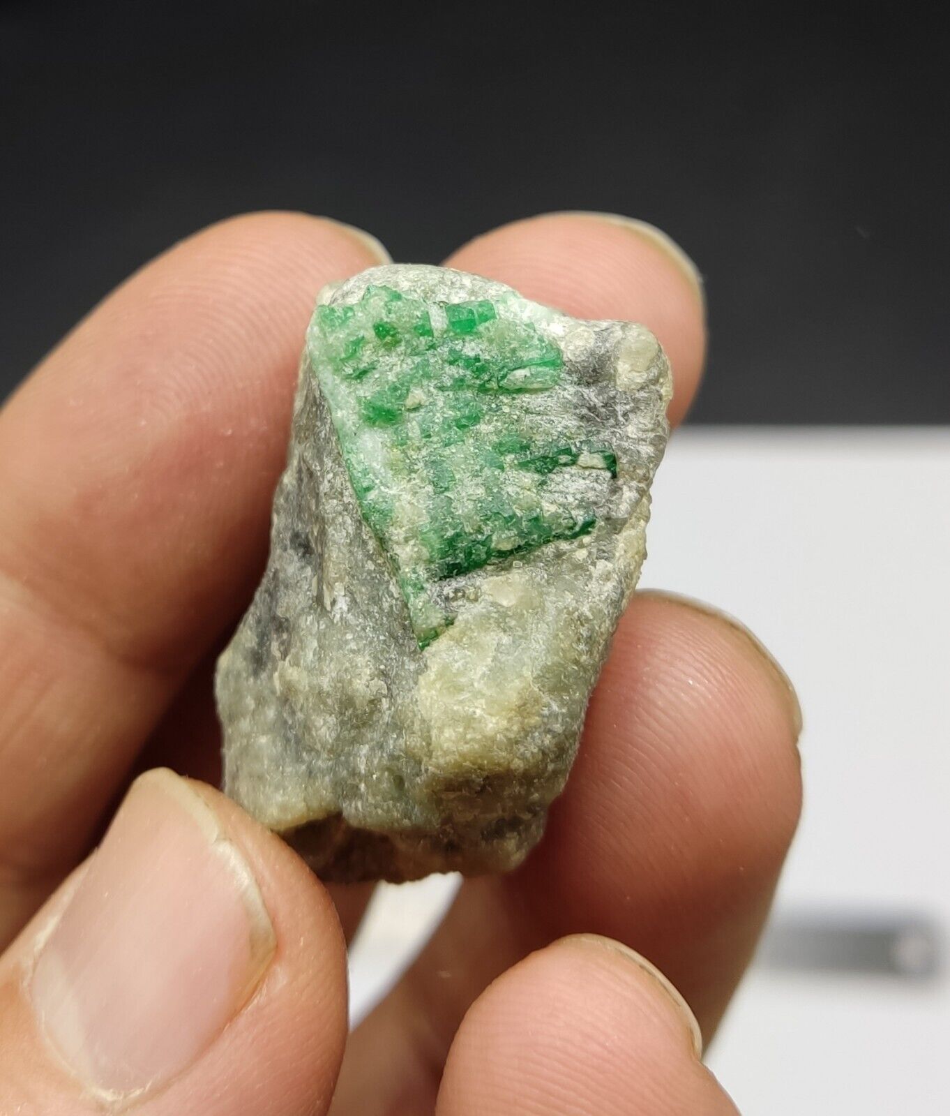 An Aesthetic miniature specimen of emerald in matrix 25 grams