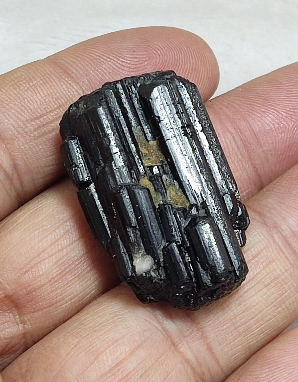 An amazing specimen of terminated black tourmaline 24 grams