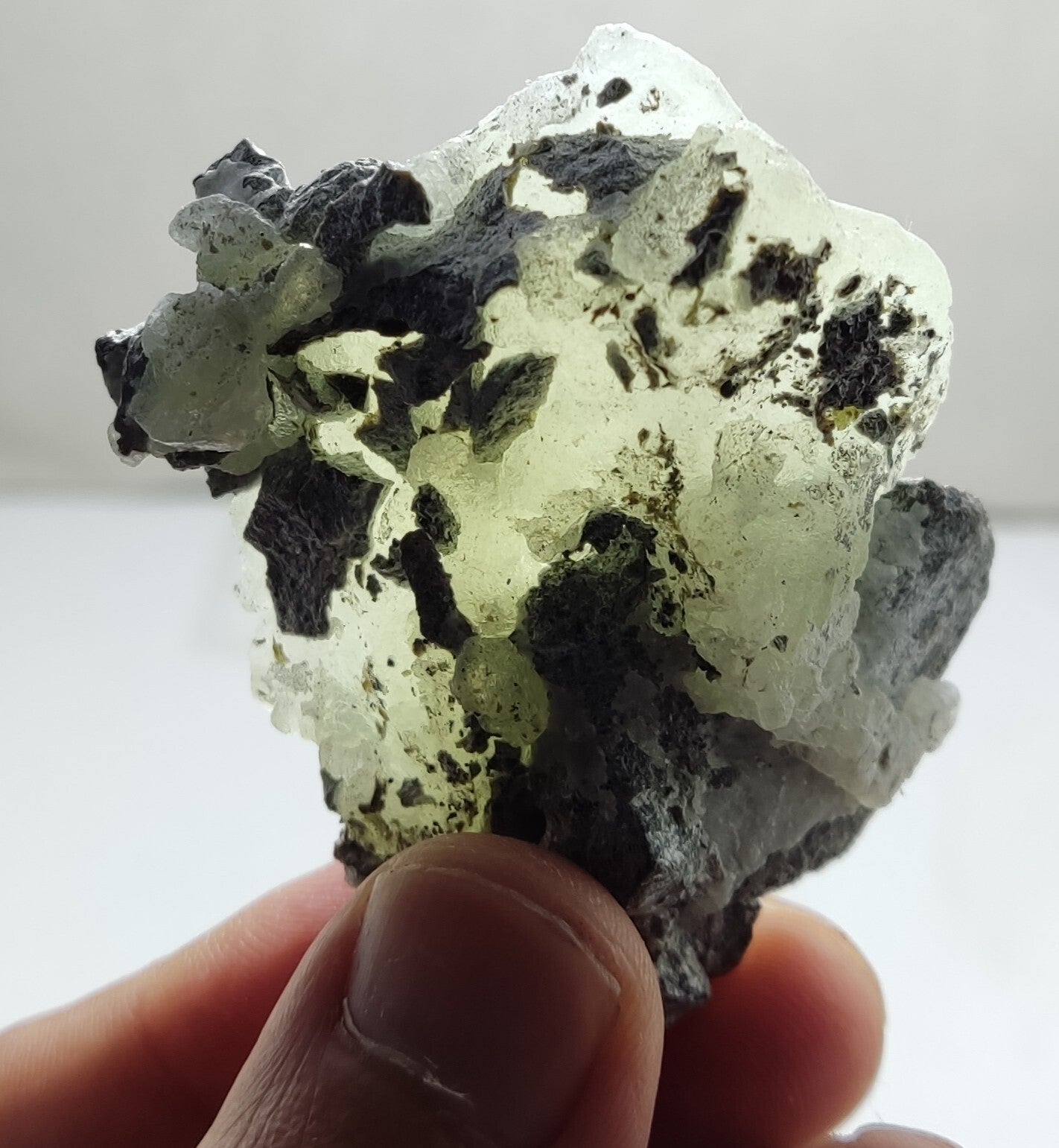An Aesthetic Natural specimen of brucite with chromite 57 grams