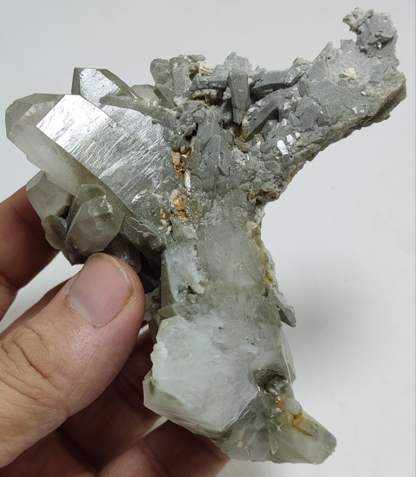 An Aesthetic Natural terminated chlorite Quartz specimen 210 grams
