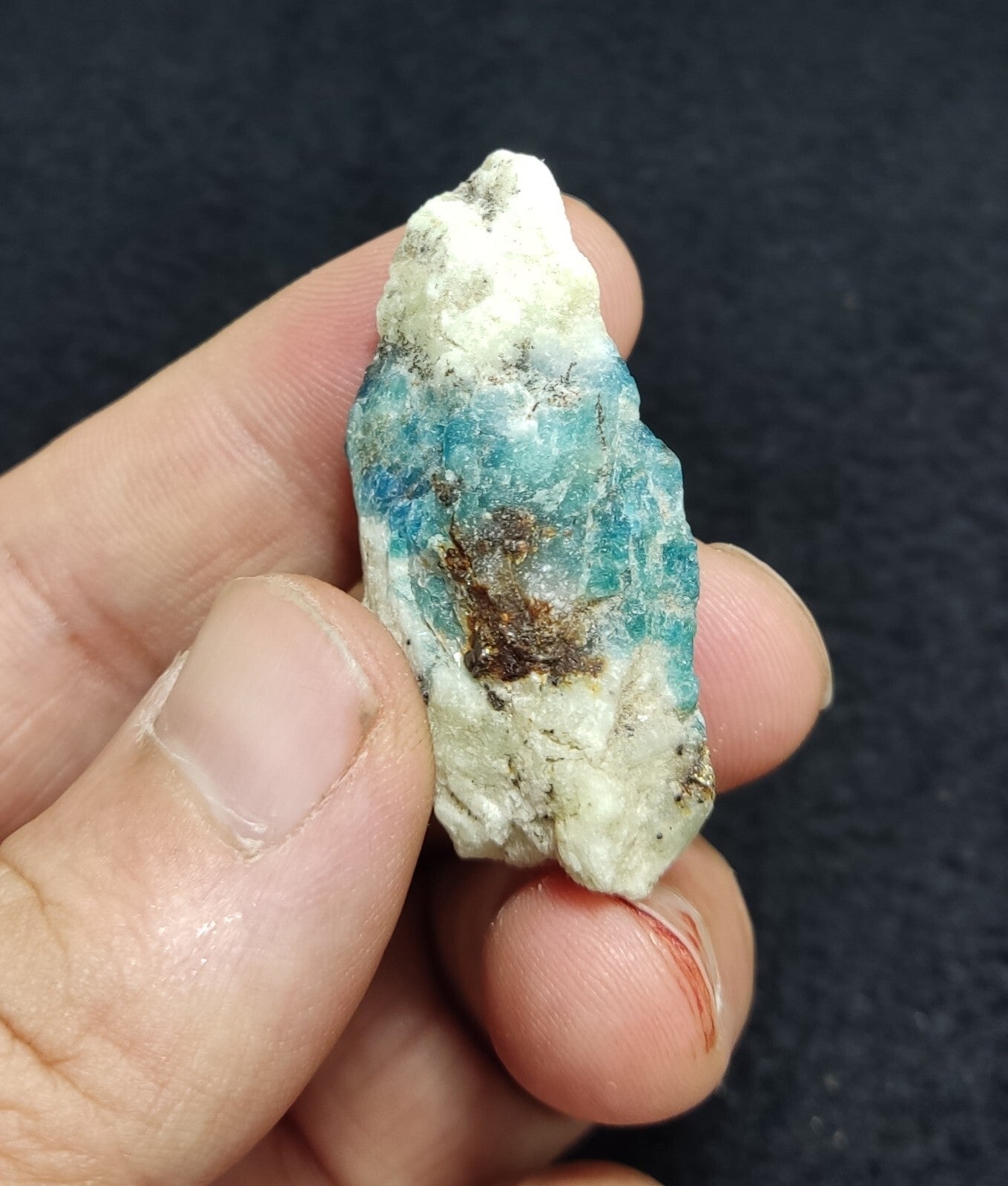 An Aesthetic specimen of lazurite on matrix with pyrite 19 grams