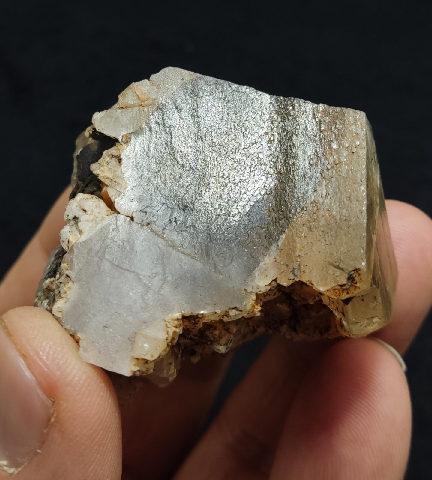 An aesthetic specimen of terminated  smoky Quartz crystal cluster 102 grams