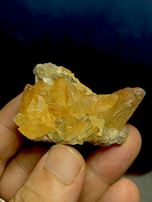 Natural  Calcite Cluster On Matrix With Flourite 51 Grams.