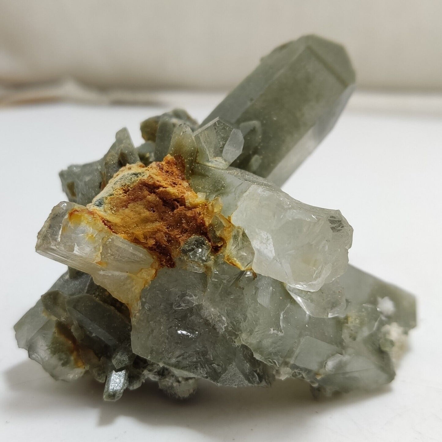 An Aesthetic Natural terminated chlorite Quartz specimen 90 grams