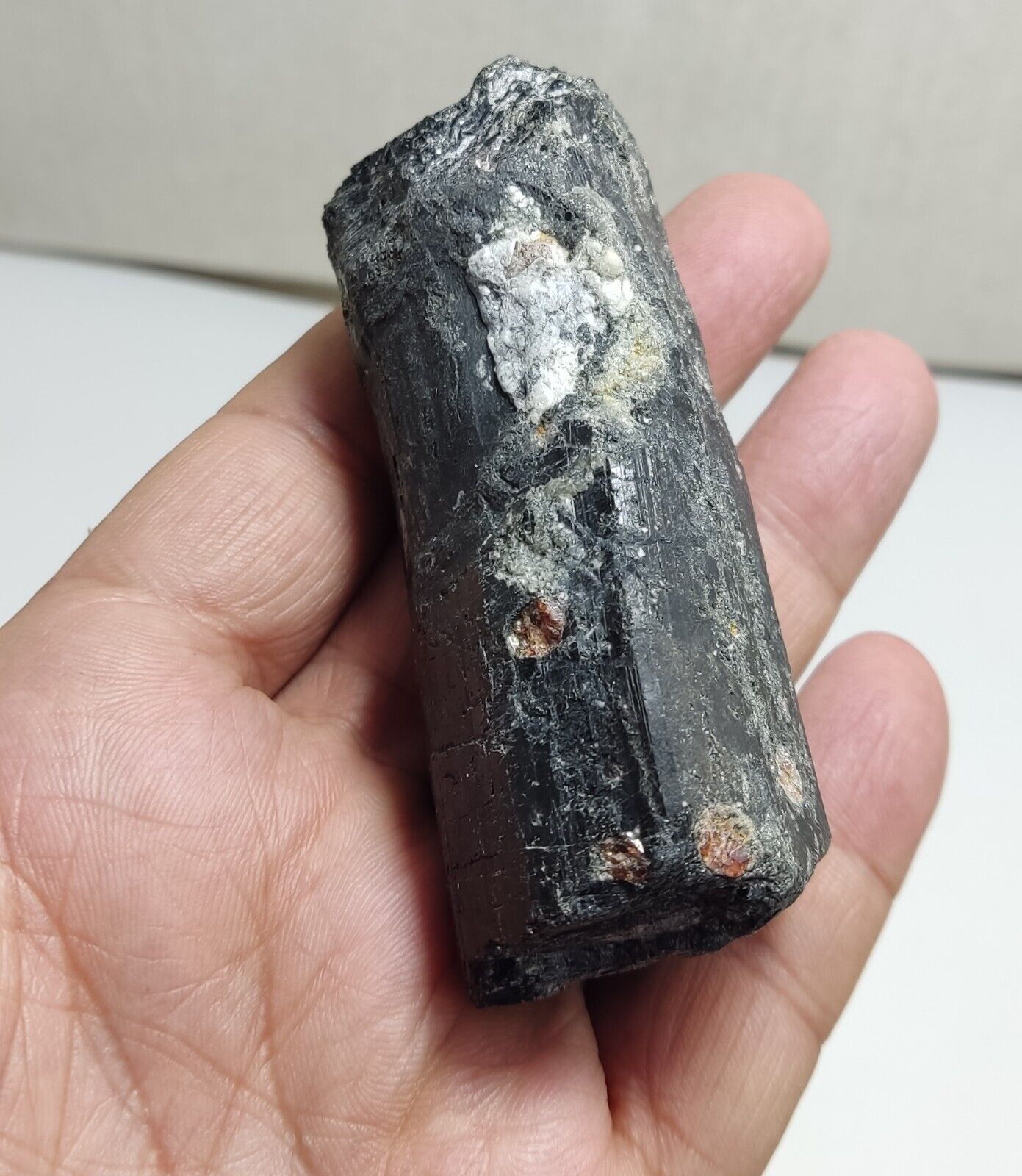 An aesthetic Specimen of black tourmaline crystal 206 grams