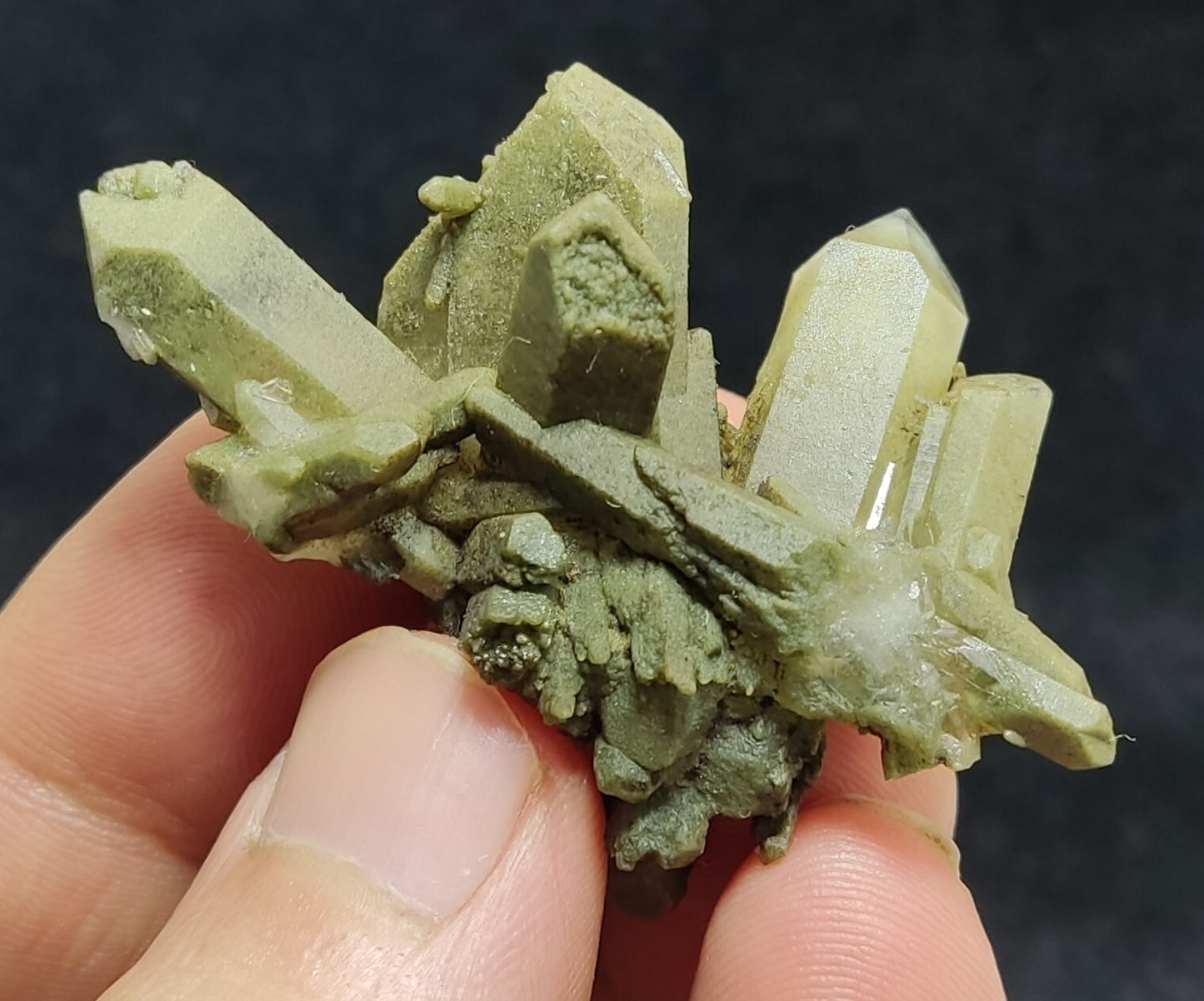 An Aesthetic specimen of chlorite quartz 23 grams
