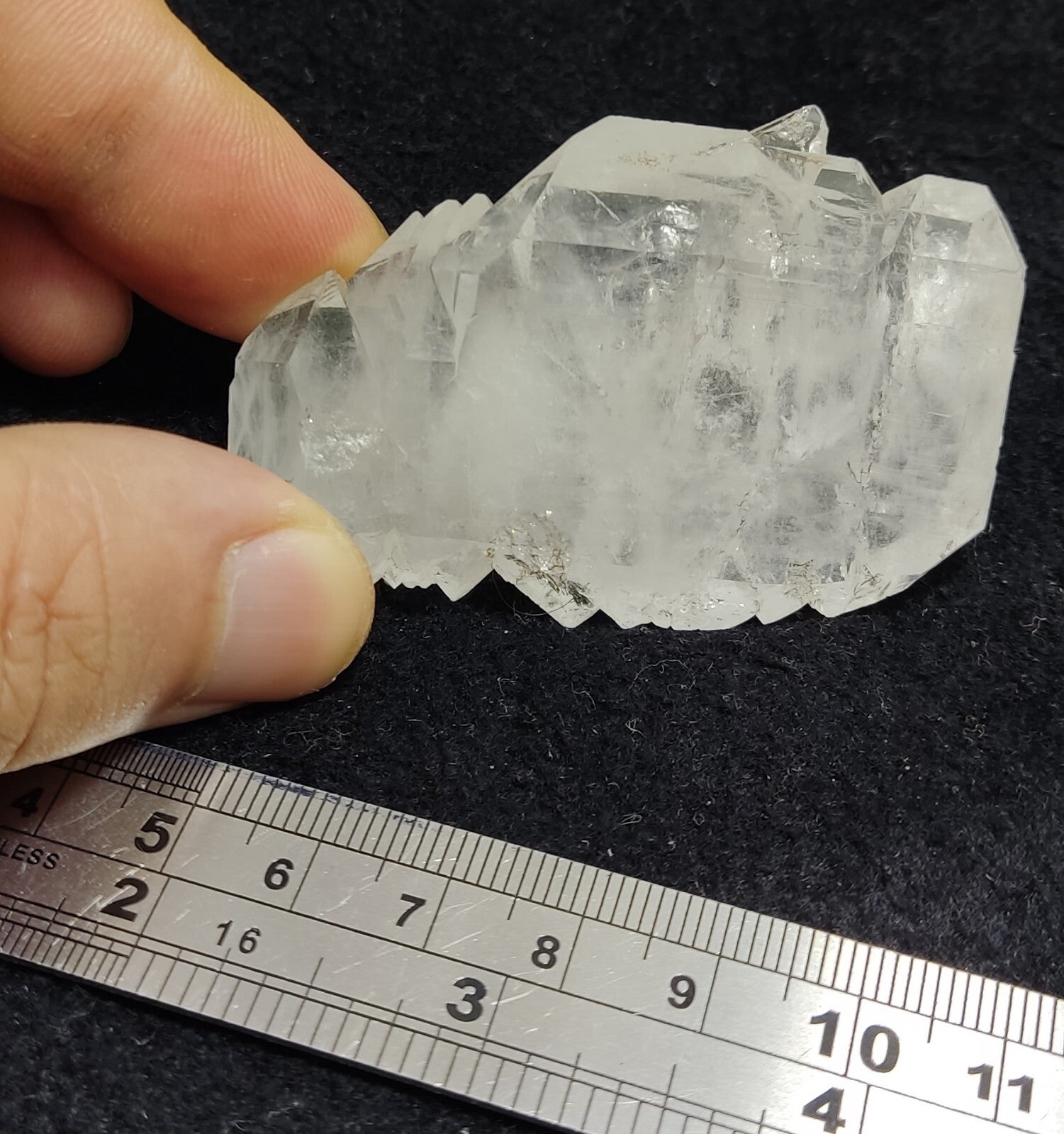 An Aesthetic terminated specimen of Faden Quartz crystal 54 grams