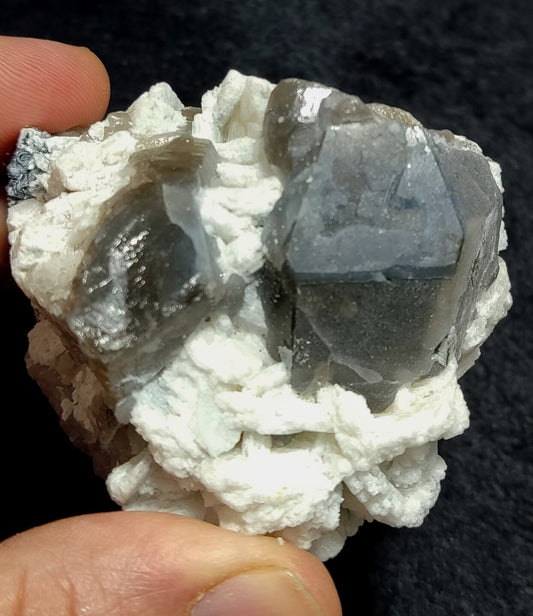 An Aesthetic specimen of Indicolite Included Quartz Crystal On Matrix 186 grams