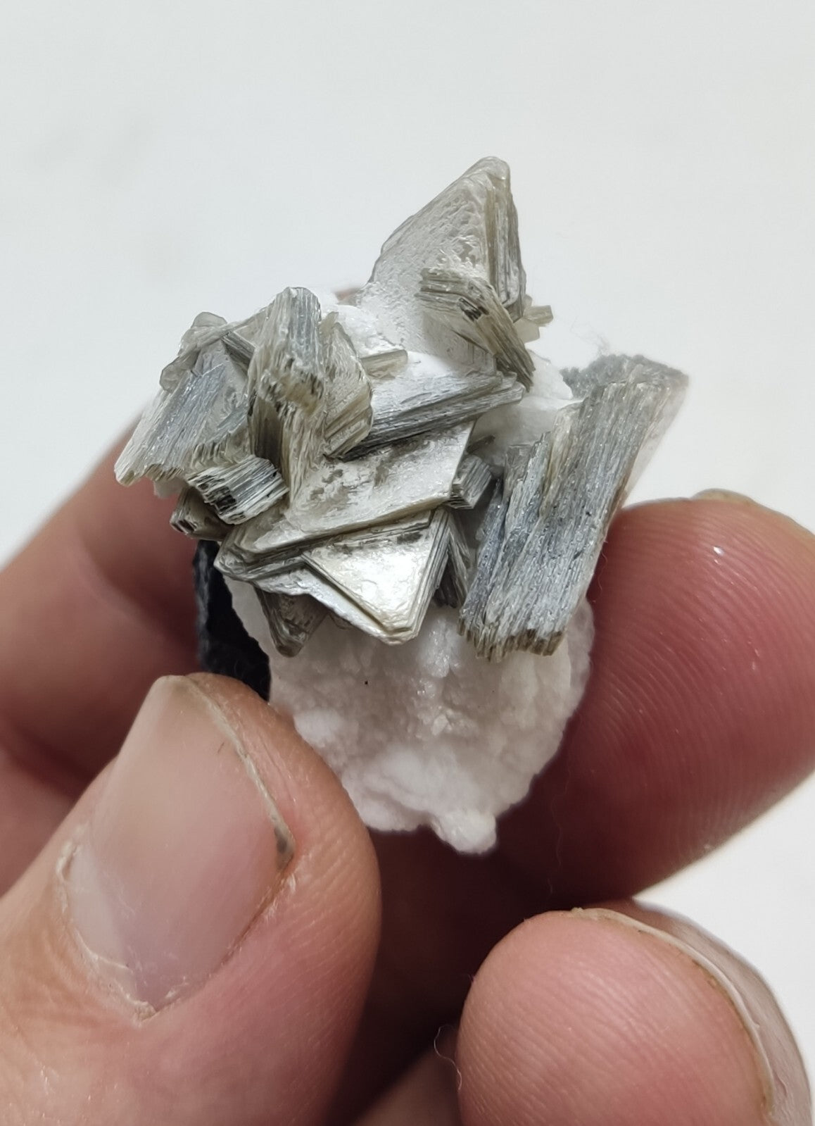 An Aesthetic specimen of muscovite with Tourmaline and albite 26 grams