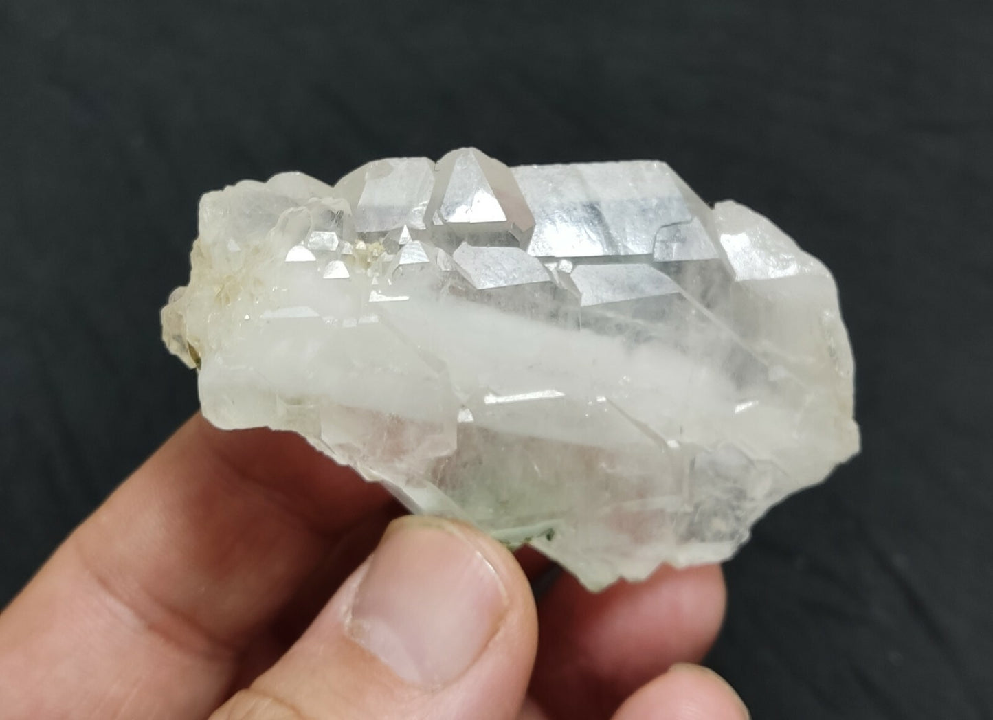 An aesthetic specimen of terminated faden Quartz crystal 62 grams
