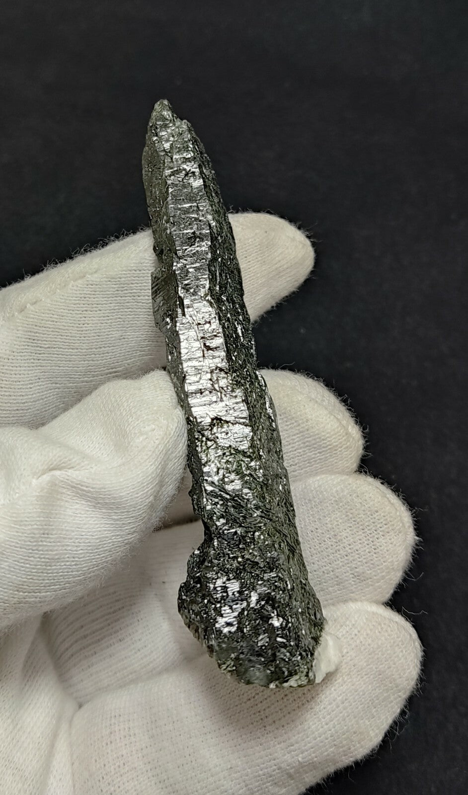 An Aesthetic Natural etched terminated Chlorite Quartz crystal specimen 34 grams