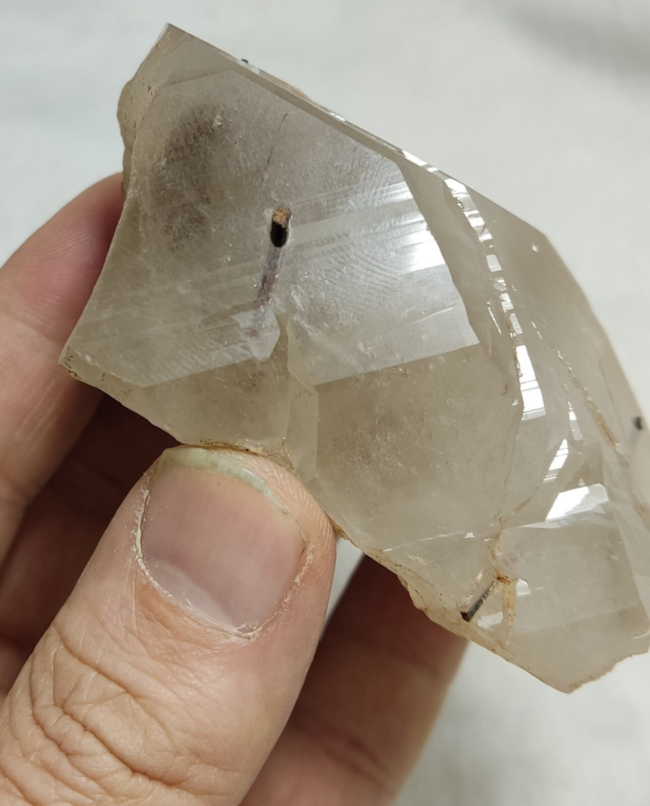 An Aesthetic terminated Quartz floater with needle inclusions 265 grams