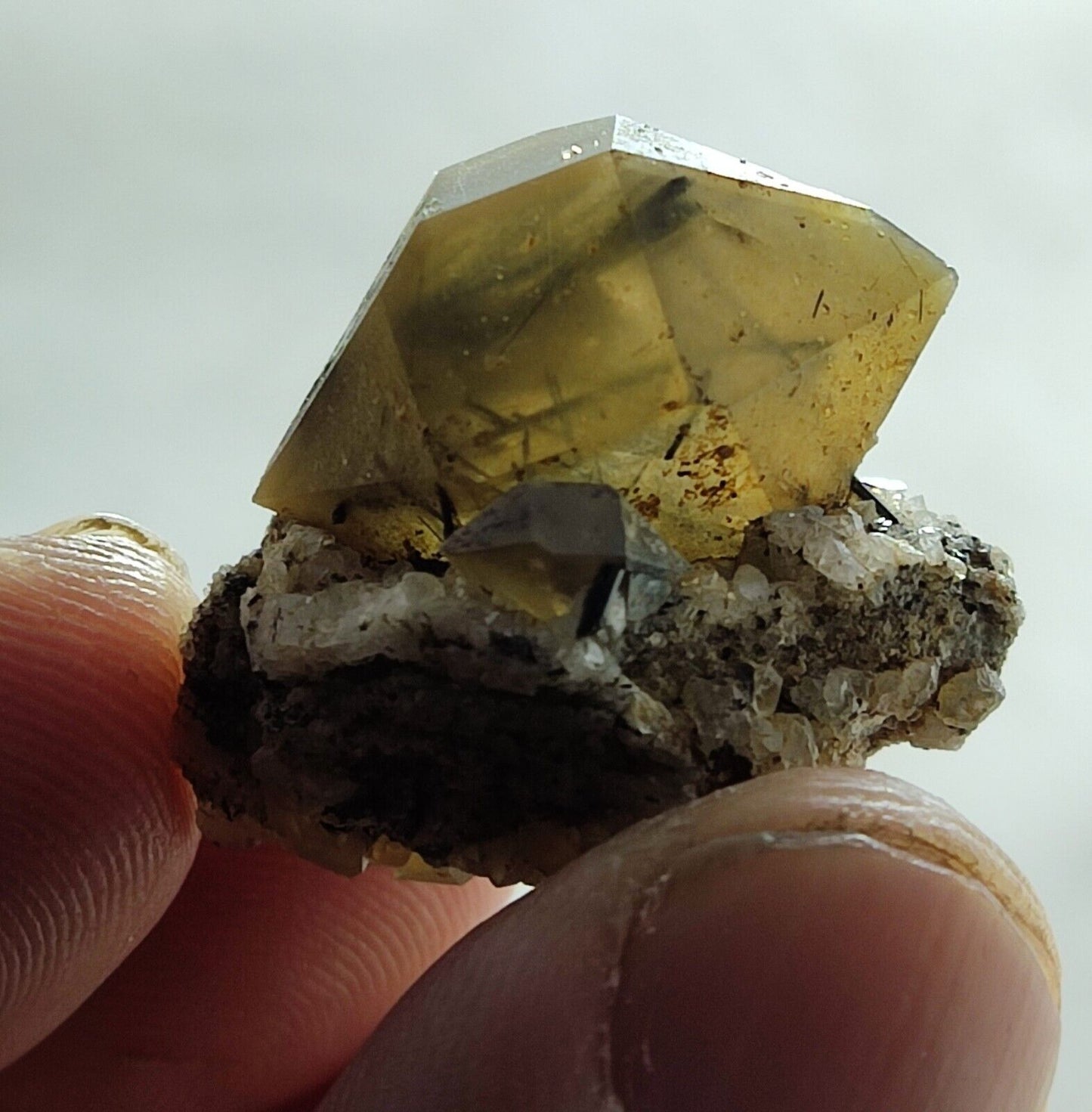 An aesthetic natural terminated astrophyllite Quartz crystal on matrix 15 grams