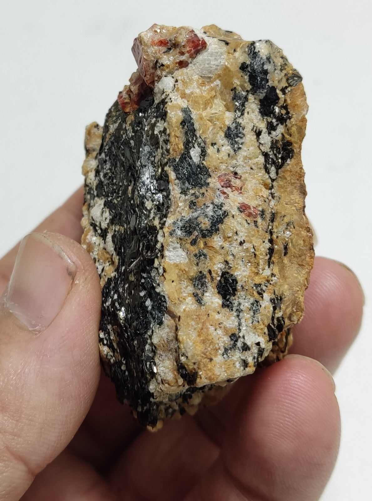 An Aesthetic specimen of zircon crytsals with biotite 130 grams