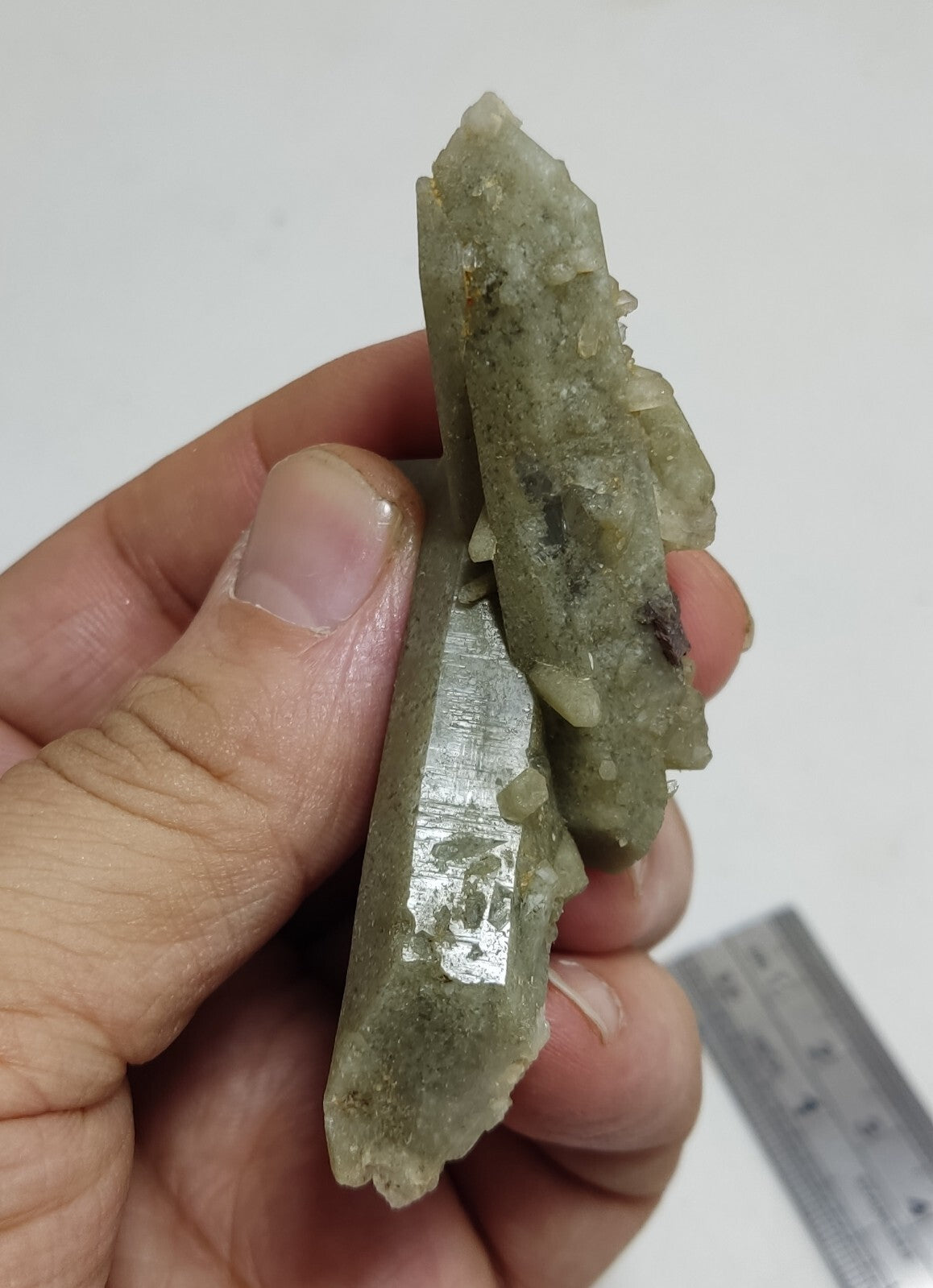 An Aesthetic Natural terminated Chlorite Quartz specimen with brookite 36 grams
