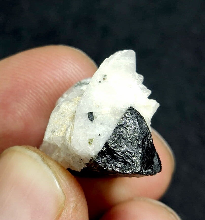 Natural Green Cap Tourmaline With Cleavelandite 8.5 Grams.