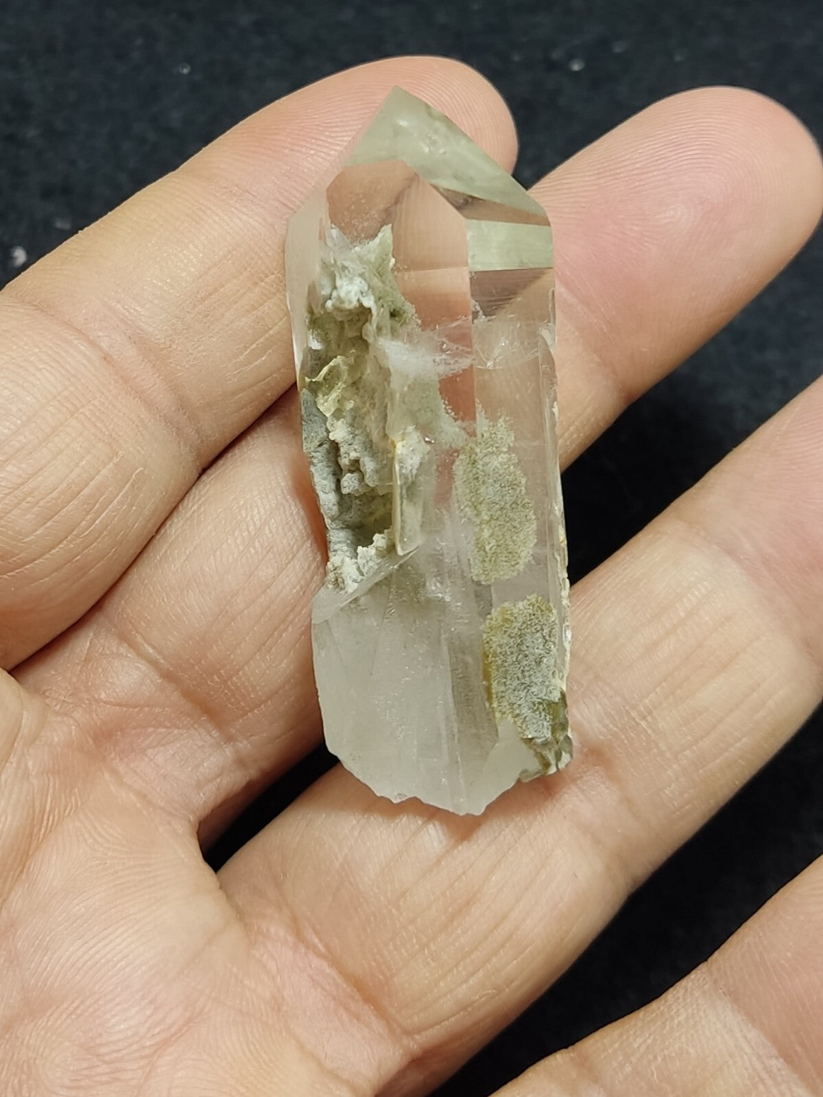 An Aesthetic Natural terminated chlorite Quartz specimen 29 grams