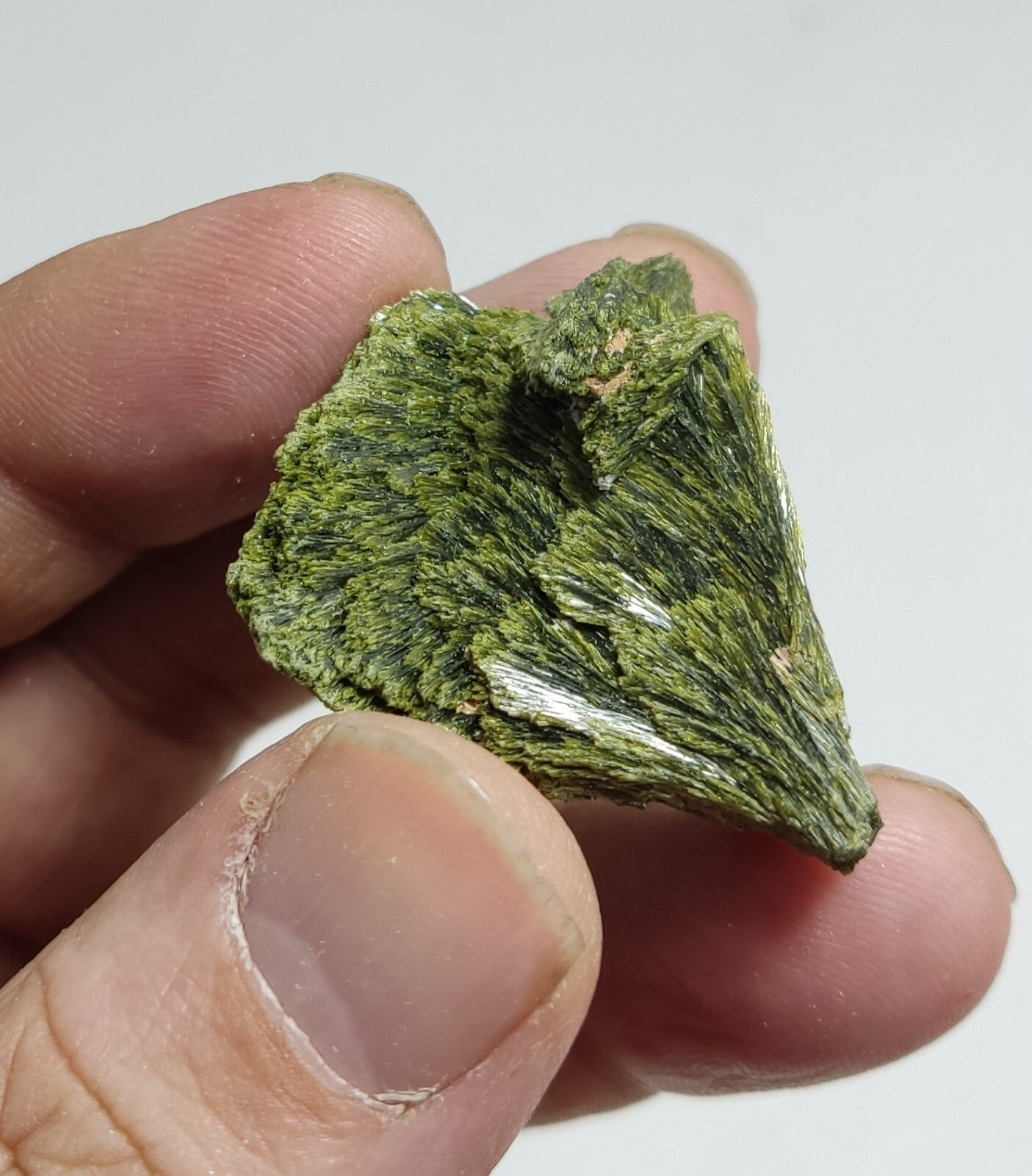 An aesthetic specimen of epidote crystal spray type 22 grams