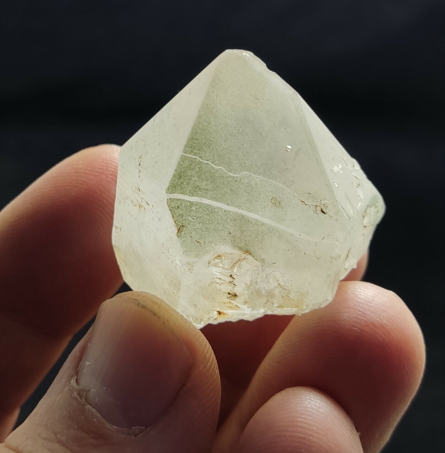 An aesthetic terminated chlorite quartz crystal 39 grams