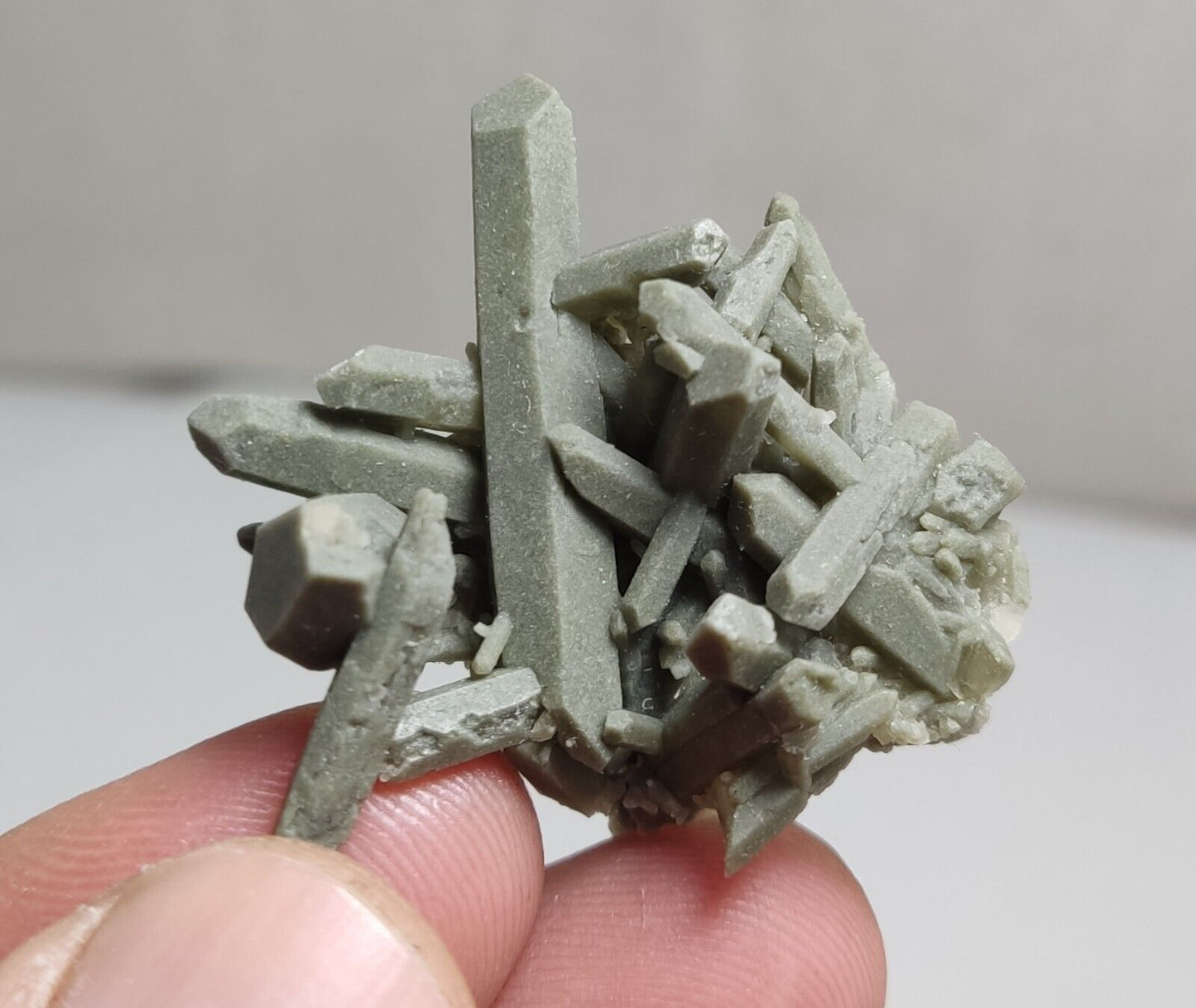 An Aesthetic Natural miniature terminated Chlorite Quartz cluster 11 grams