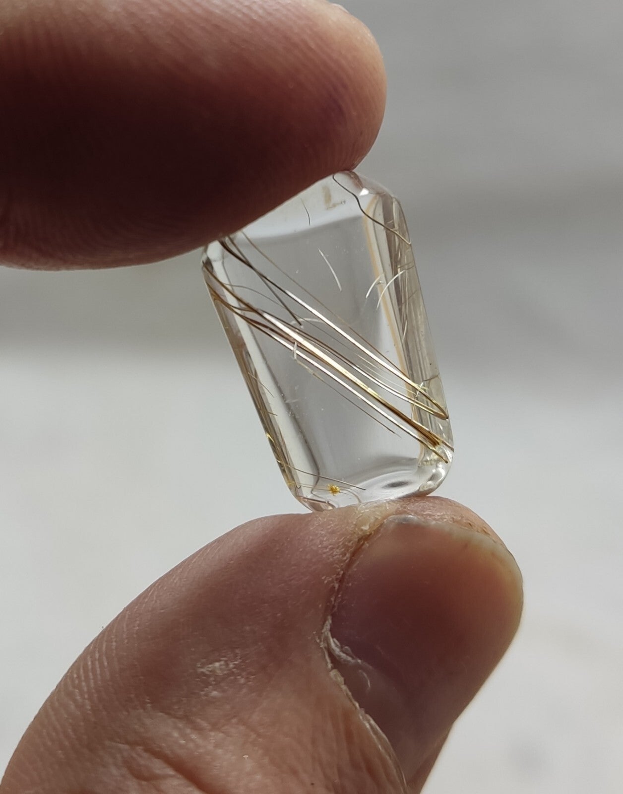 An amazing lot of Rutilated polished quartz tumbles 44 grams