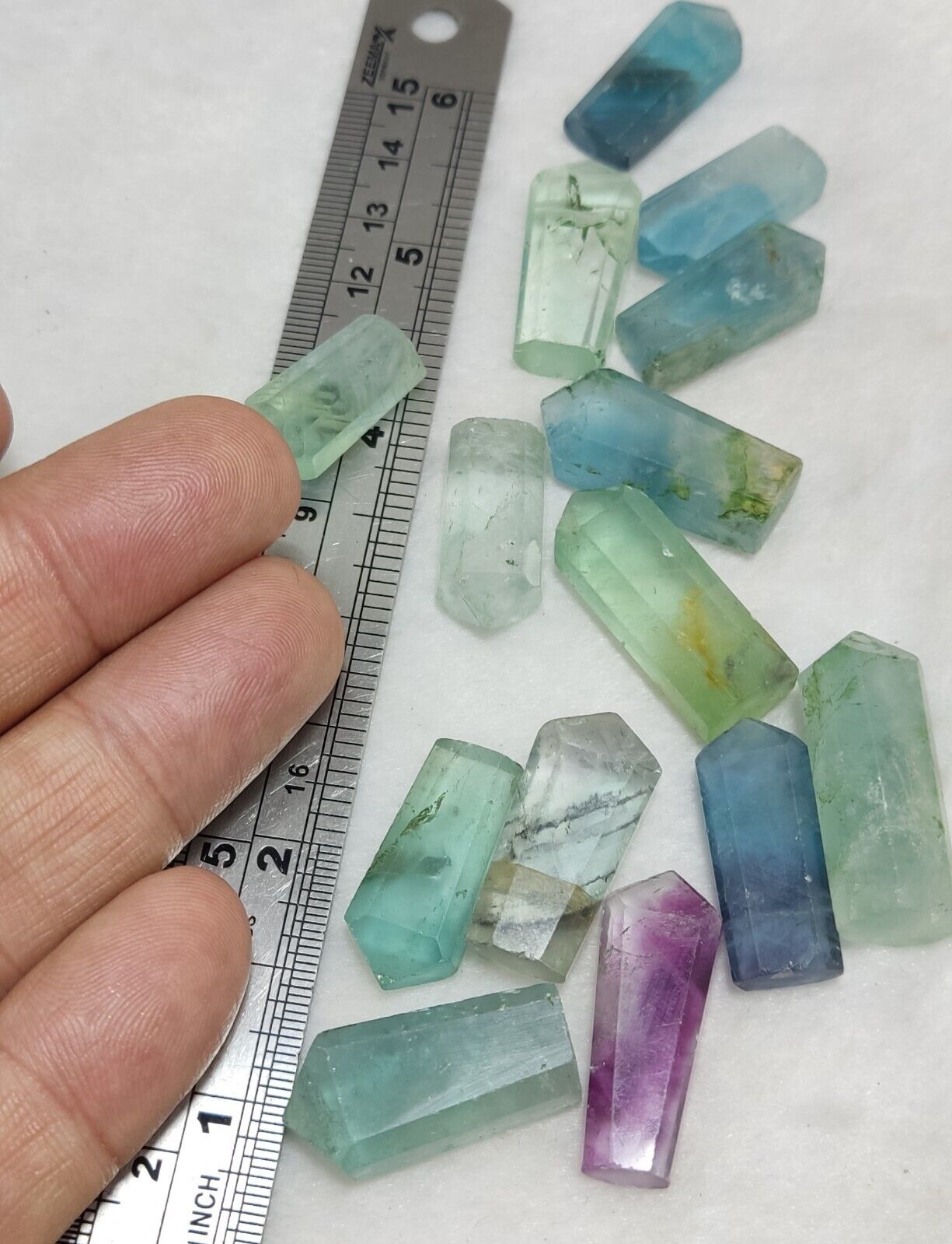 multi color fluorite polished pendants 168 grams