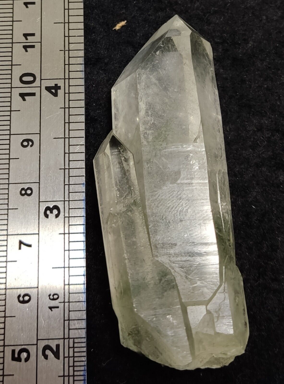 An Aesthetic Natural Quartz crystal with chlorite inclusions 49 grams