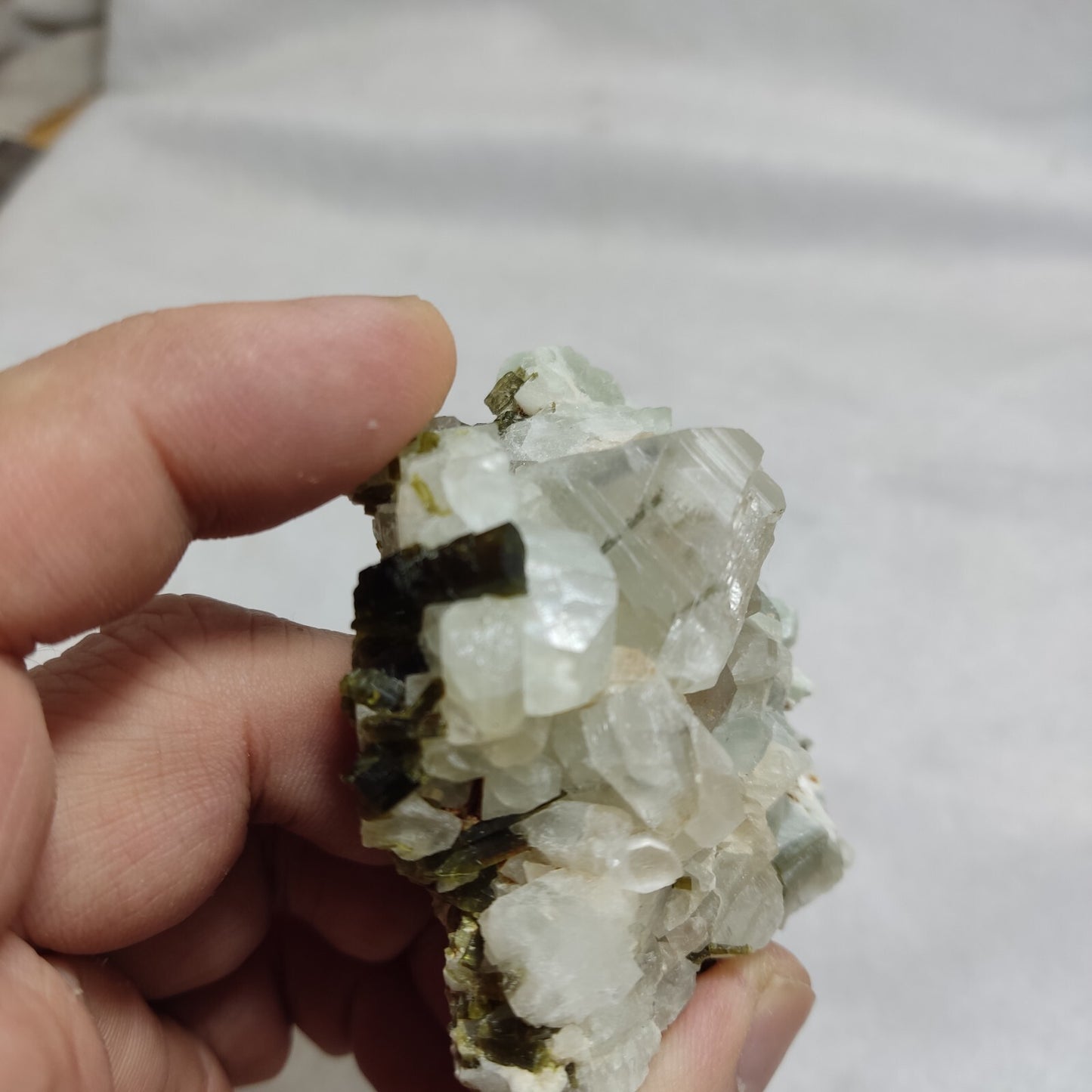 An amazing specimen of Adularia/feldspar with epidote 116 grams