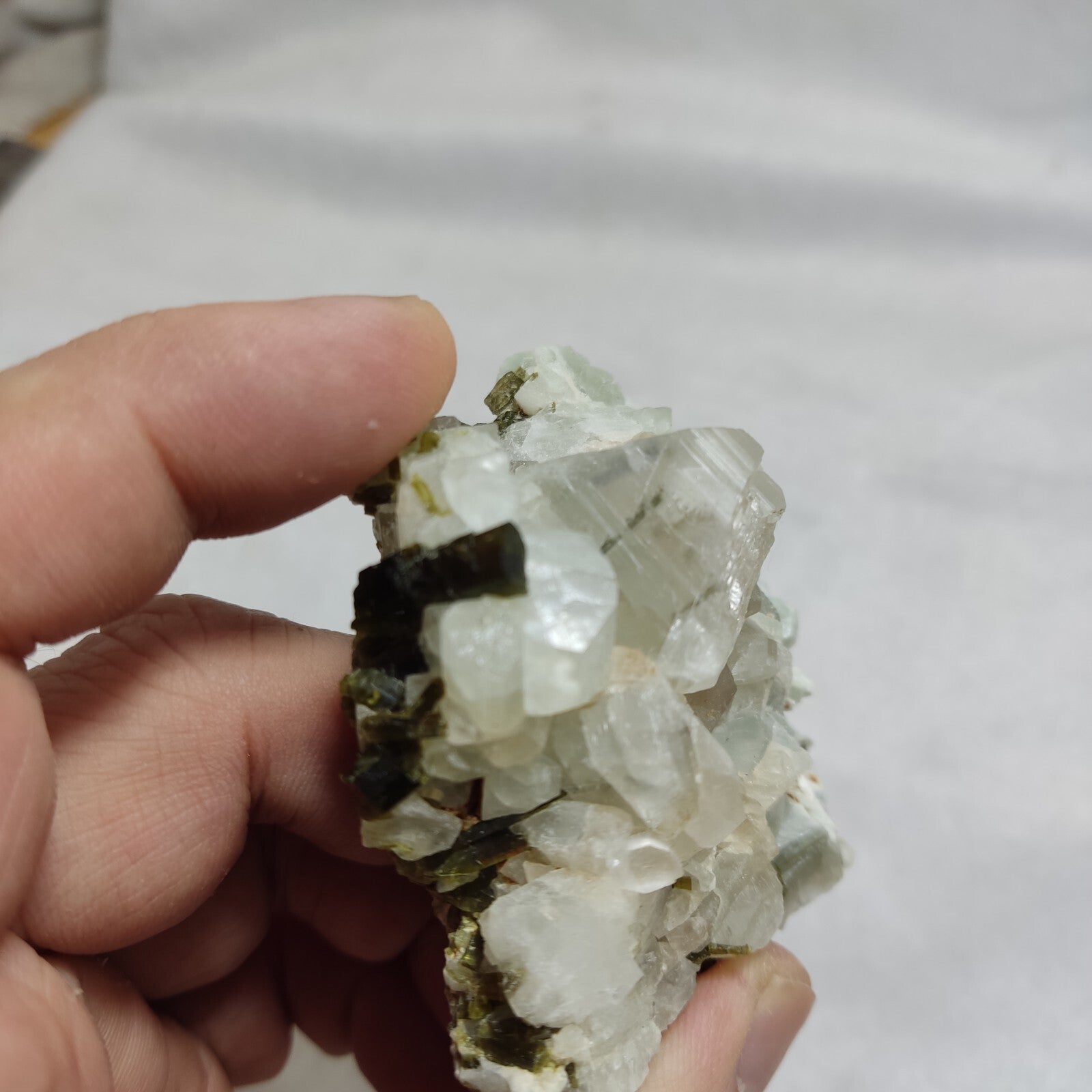 An amazing specimen of Adularia/feldspar with epidote 116 grams