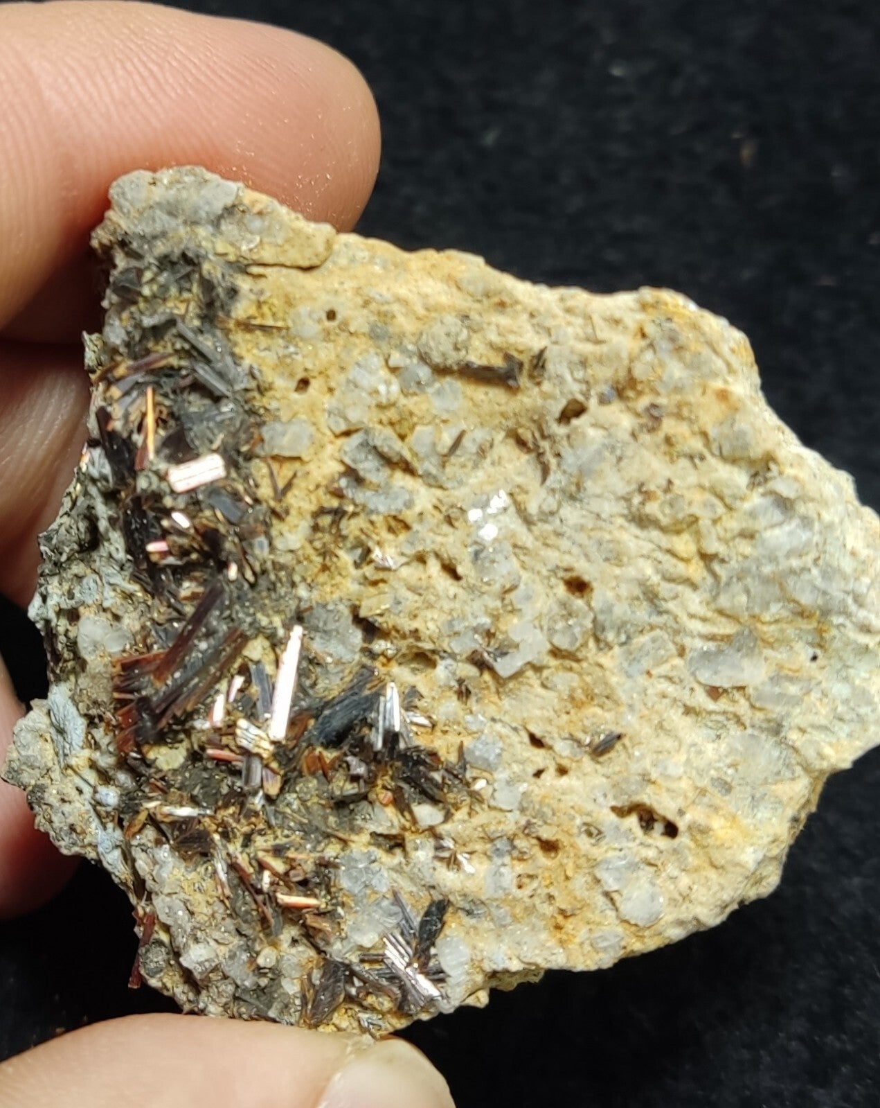 An Aesthetic Natural specimen of rutile crystals on matrix 48 grams