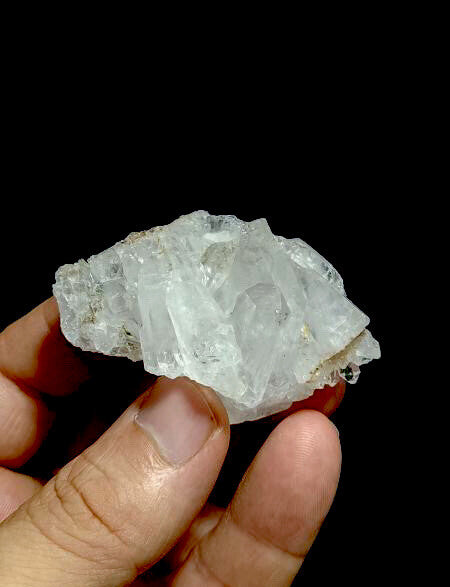 Natural quartz Clusters With Brookite Inclusions . Black Color Brookites .