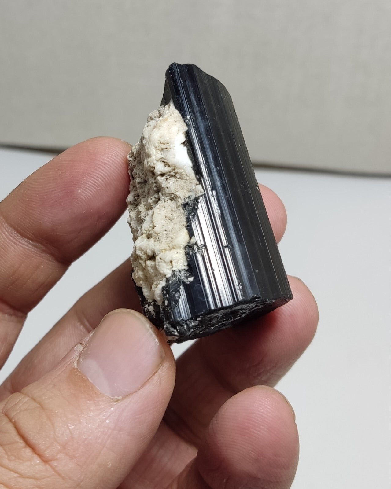 An aesthetic Specimen of black tourmaline crystal 62 grams