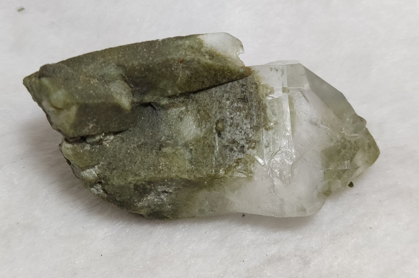 An Aesthetic terminated chlorite Quartz crystal 32 grams