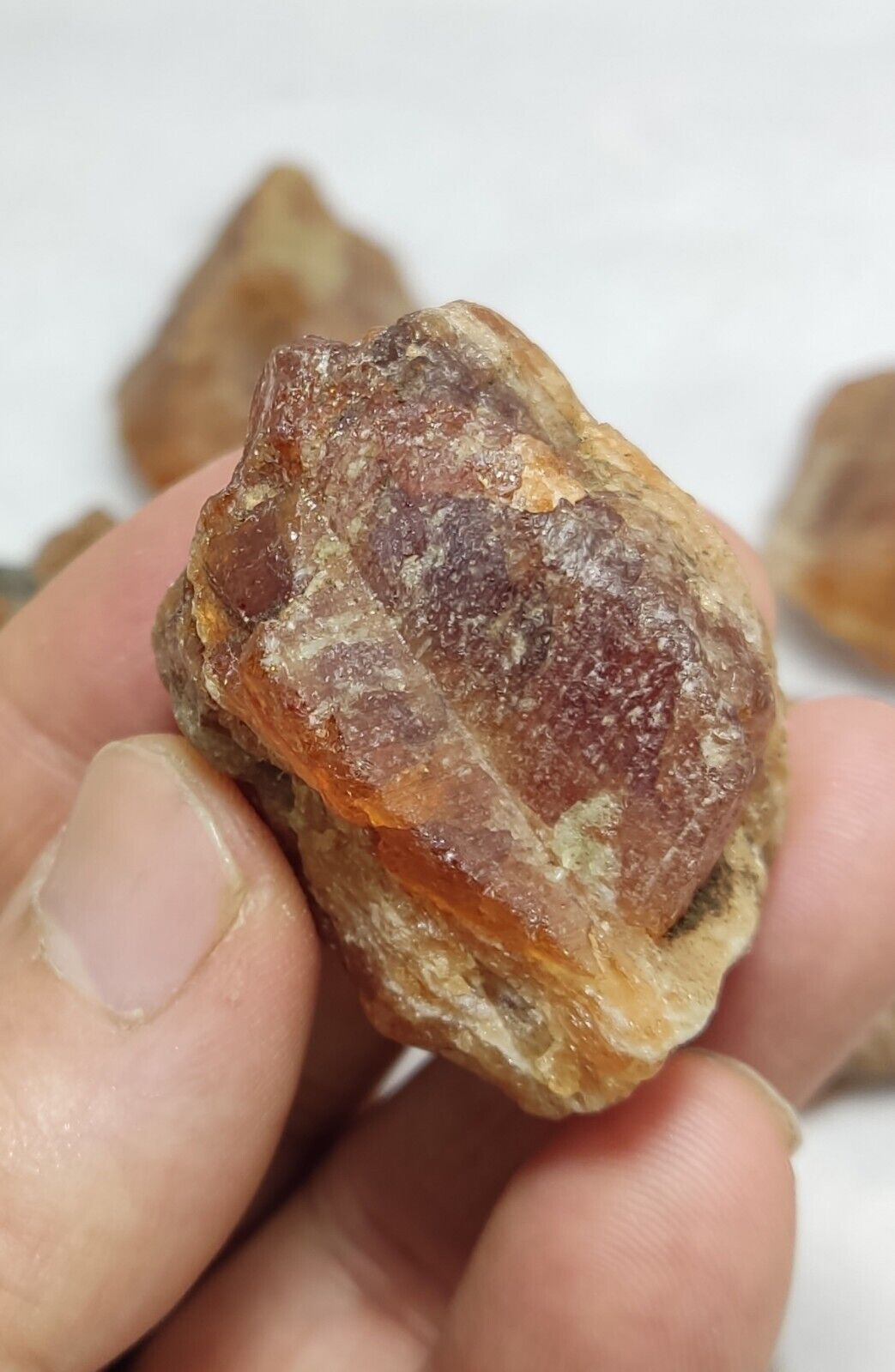 500 grams lot of rough hessonite garnets