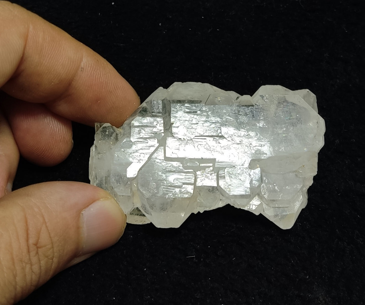 An Aesthetic terminated specimen of Faden Quartz crystal 62 grams