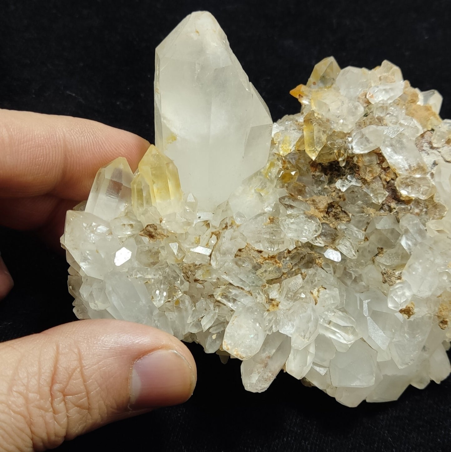 An Aesthetic Natural beautifully terminated Quartz cluster 375 grams