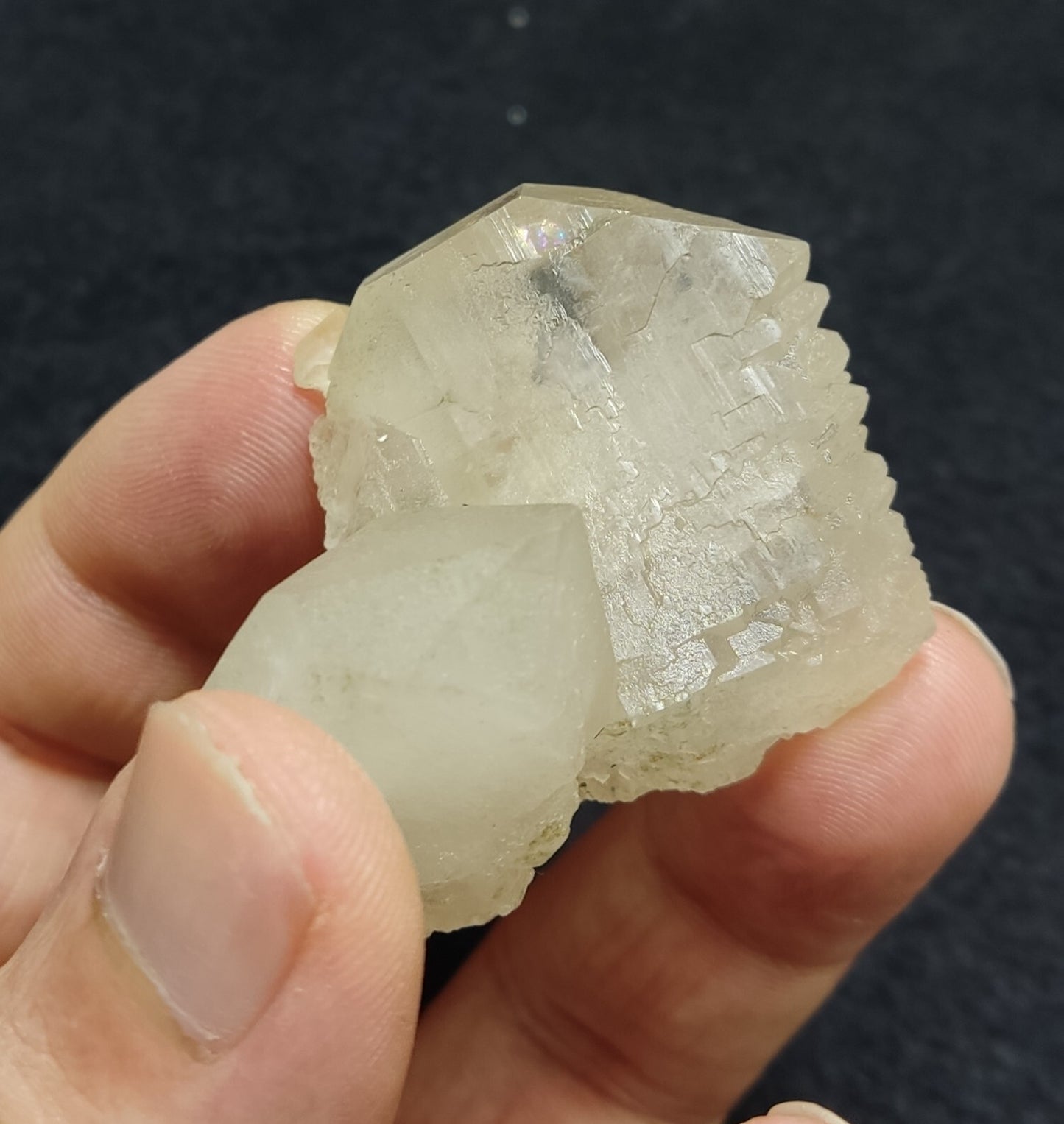 An Aesthetic Natural beautifully terminated gwindel Quartz specimen 47 grams
