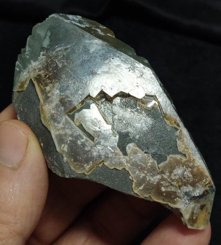 Double Terminated Smoky Light Blue Quartz with Chlorite Inclusions 101 grams