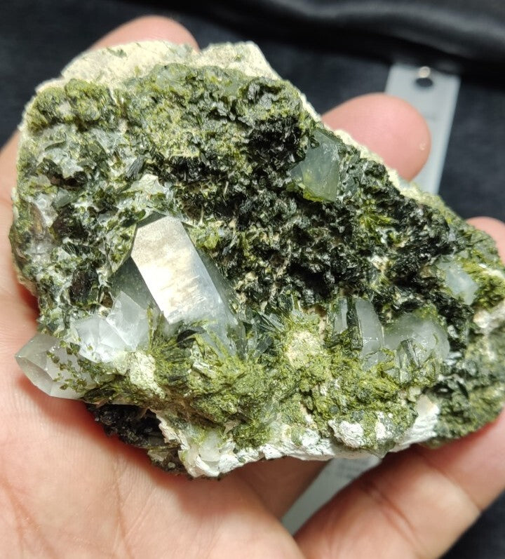 An Aesthetic terminated epidote Quartz specimen 265 grams