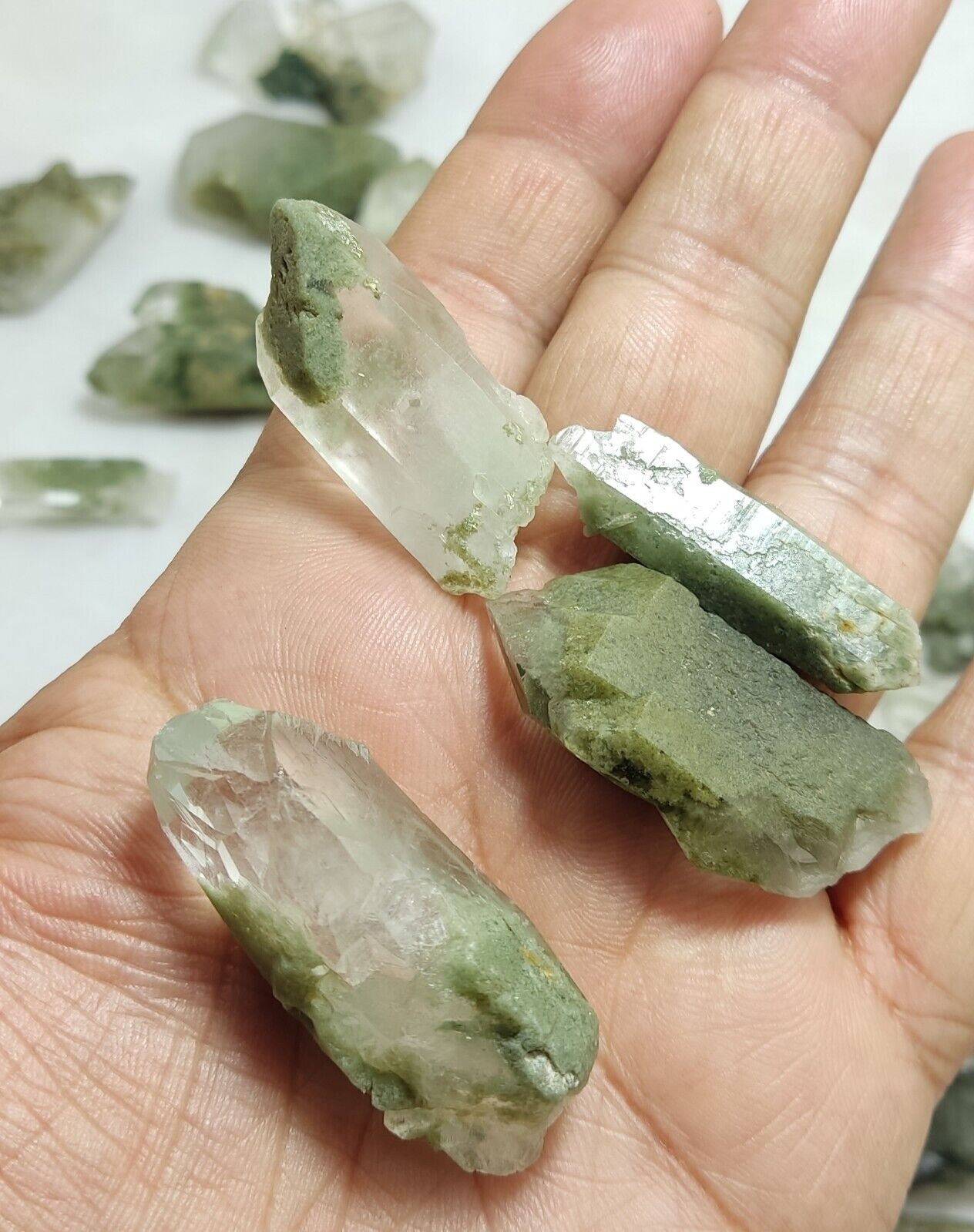 345 grams Chlorite Quartz crystals