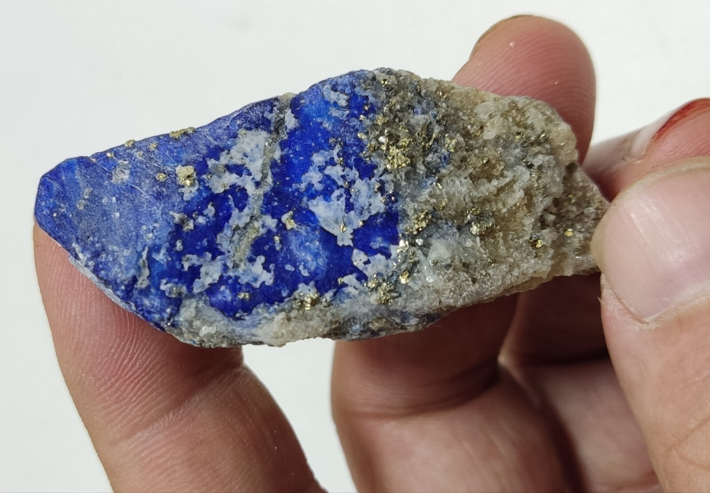 An Aesthetic specimen of lazurite on matrix with pyrite 29 grams