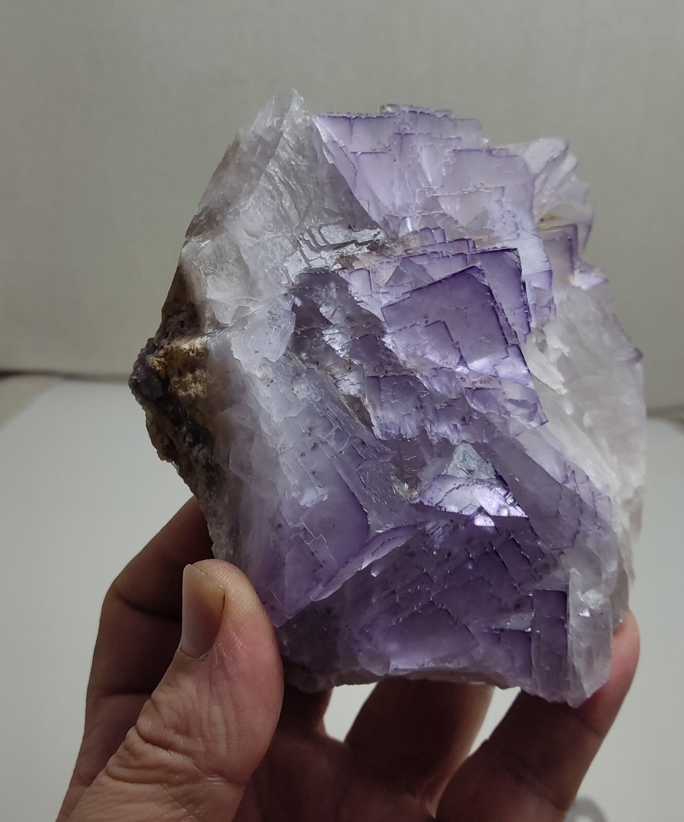 An amazing specimen of cubic bluish purple color Fluorite 965 grams