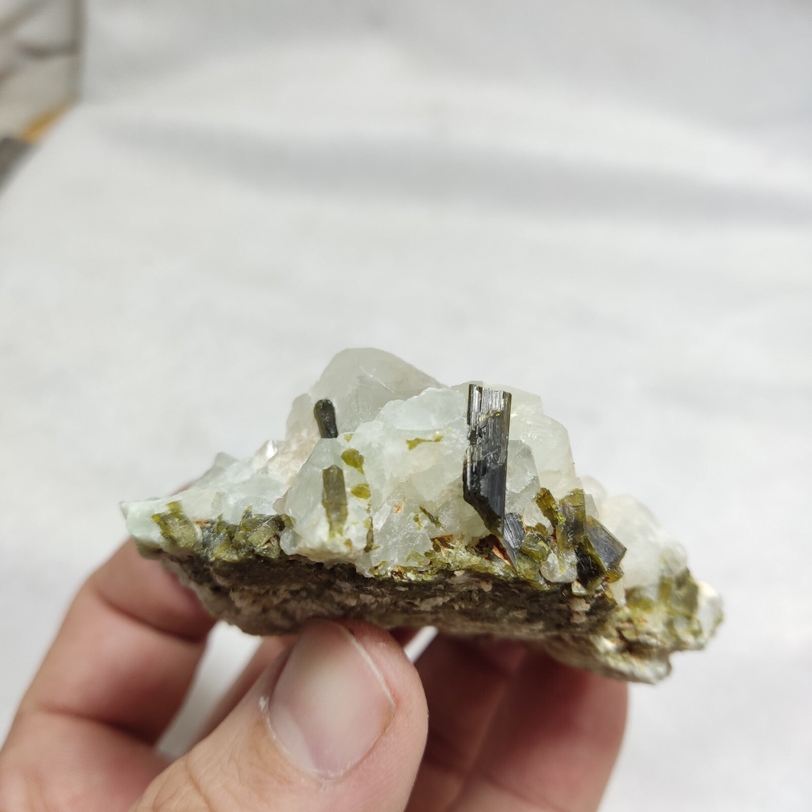 An amazing specimen of Adularia/feldspar with epidote 116 grams