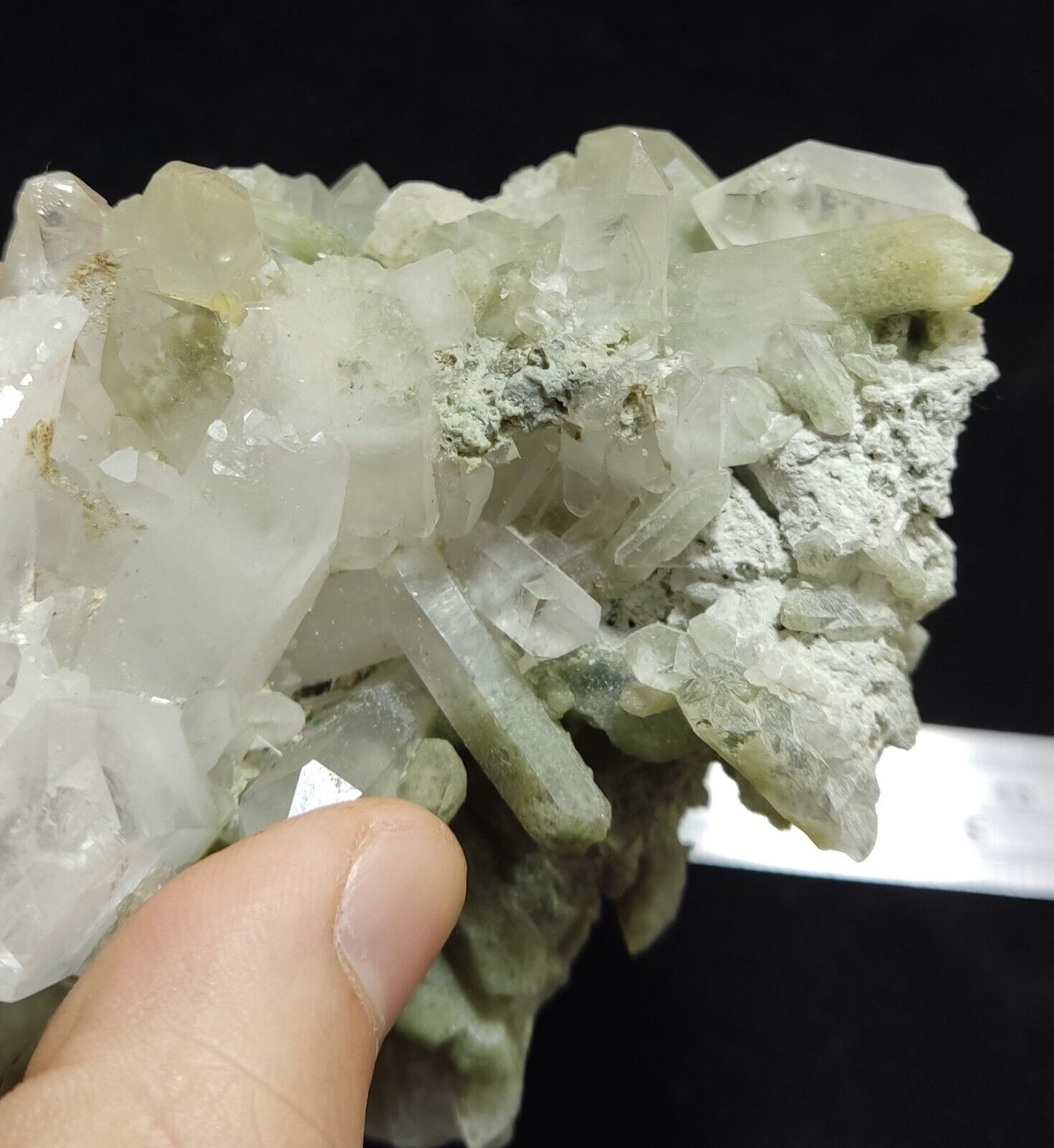 An Aesthetic large terminated chlorite Quartz cluster 504 grams