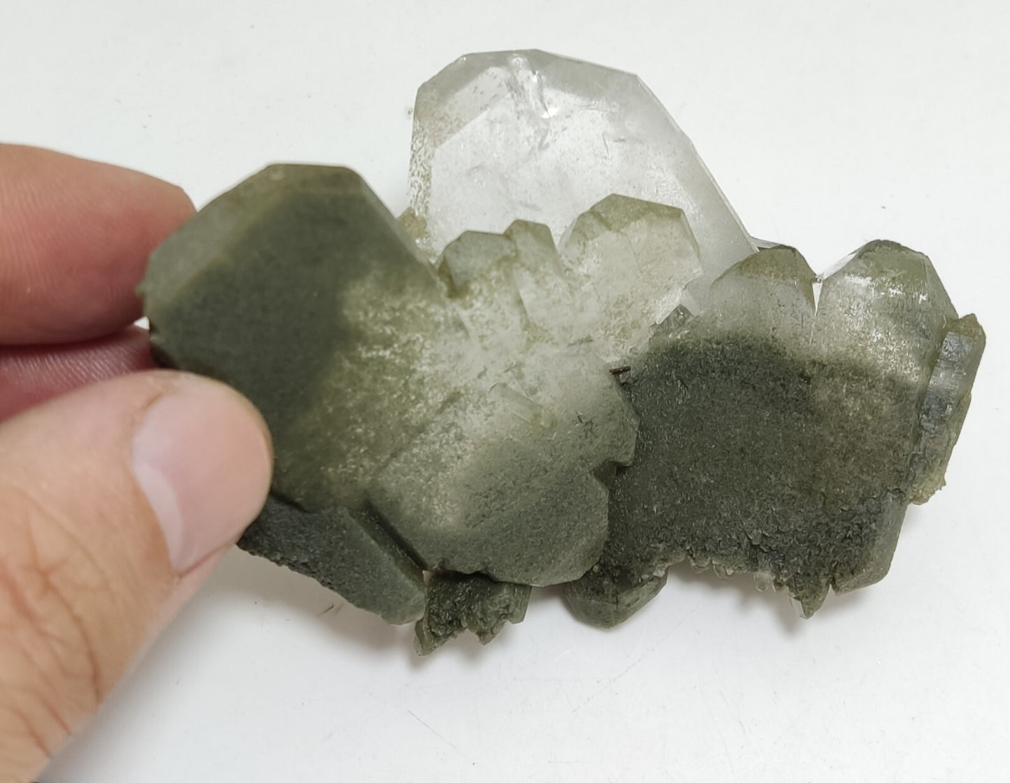 An Aesthetic Natural beautifully terminated Chlorite Quartz cluster 113 grams